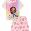Girls Gabby's Dollhouse 'Glitter Makes Everything Better' Short Pink Pyjama Set -pajamas shop PJF230316 11