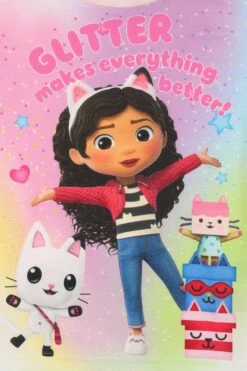 Girls Gabby's Dollhouse 'Glitter Makes Everything Better' Short Pink Pyjama Set 9 Girls Gabby's Dollhouse 'Glitter Makes Everything Better' Short Pink Pyjama Set -pajamas shop PJF230316 13