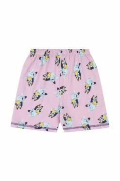 Girls Bluey And Bingo Queens Pink Short Pyjamas 18 Months To 7 Years -pajamas shop PJF230316 39