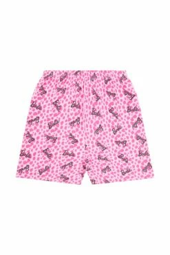 Girls Barbie Girl Short Leopard Print Pink Pyjamas 3 To 10 Years 14 Girls Barbie Girl Short Leopard Print Pink Pyjamas 3 To 10 Years -pajamas shop PJF230419 4