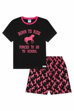 Girls 'Born To Ride' Short Pyjamas -pajamas shop PJF230511 54