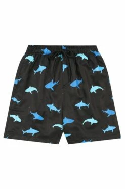 Boys Shark Swimming Trunks, Swim Shorts With All Over Print