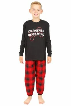 I'd Rather Be Gaming Woven Red Long Pyjamas