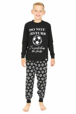 Do Not Disturb I'm Watching The Football White Long Pyjamas