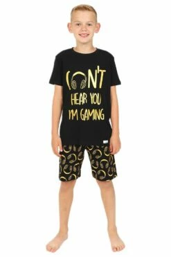 Can't Hear You I'm Gaming' Short Pyjamas Gold