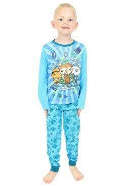 Boys Octonauts Kwazii Barnacles Shellington Long Pyjamas