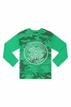 Boys Celtic FC Green Camouflage Long Pyjamas -pajamas shop PJF231012 2