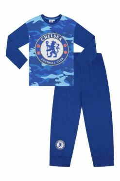 Boys Chelsea F.C Blue Camouflage Long Pyjamas -pajamas shop PJF231012 31