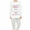 Girls Harry Potter Hedwig Hogwarts Warm Fleece Long Pyjamas -pajamas shop PJF231122 49