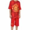 Boys Manchester United FC Red Camouflage Short Pyjamas -pajamas shop PJF231122 61