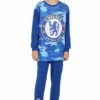 Boys Chelsea F.C Blue Camouflage Long Pyjamas -pajamas shop PJF231122 97