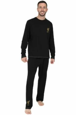 Men's Liverpool F.C Black Gold LFC Long Pyjamas