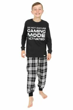 Gaming Mode Activated Woven Long Pyjamas
