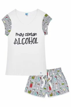 Women's Cheeky May Contain Alcohol Short Pyjamas -pajamas shop PJF 04 03