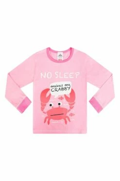 Girls No Sleep Makes Me Crabby Long Pyjamas -pajamas shop PJF 190828 6