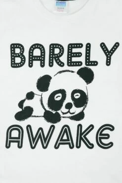 Girls Panda 'Barely Awake' Long Pyjamas -pajamas shop PJF 190902 2