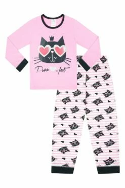 Purrfect Love Cat Long Pyjamas