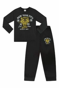New York City Tiger College Gold Long Pyjamas