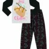 Girls Just Sloth Chillin Girls Heart Long Cotton Pyjamas 2 Girls Just Sloth Chillin Girls Heart Long Cotton Pyjamas -pajamas shop PJF 191119 19