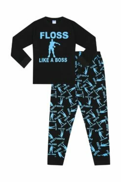 Floss Like A Boss Long Blue Pyjamas Blue 7-8 Years