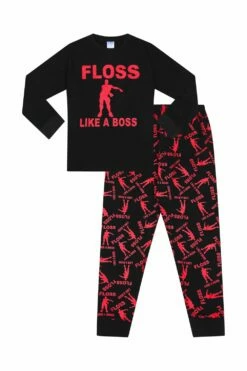 Floss Like A Boss Red Long Pyjamas