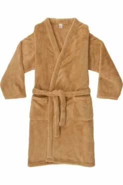 Mens Beige Fleeced Dressing Gown