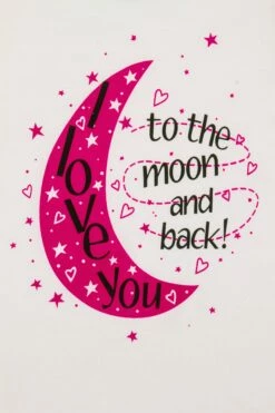 Girls 'I Love You To The Moon Back' Short Pyjamas 13 Girls 'I Love You To The Moon Back' Short Pyjamas -pajamas shop PJF 91