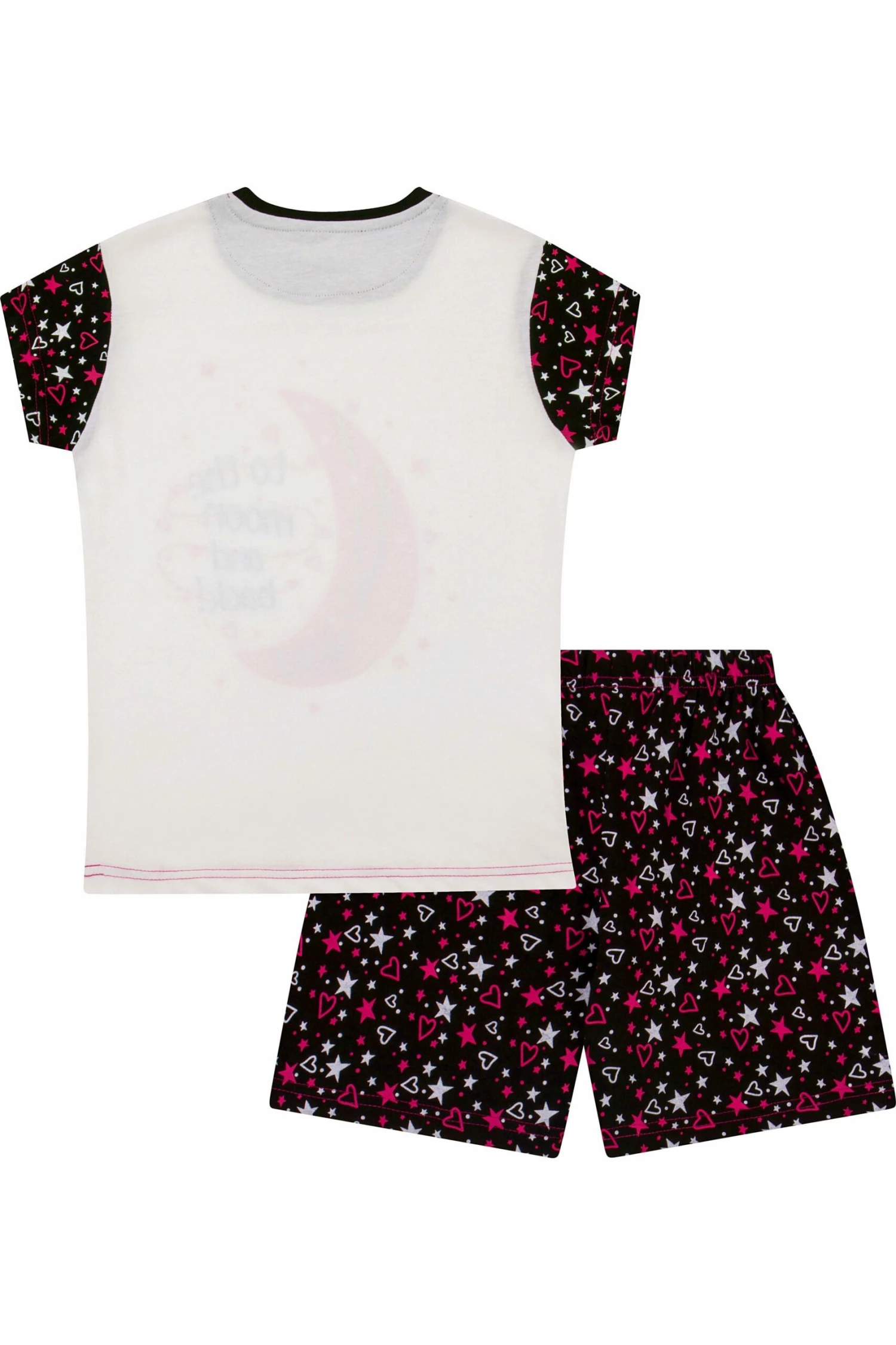 Girls 'I Love You To The Moon Back' Short Pyjamas 6 Girls 'I Love You To The Moon Back' Short Pyjamas - Image 4