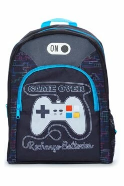 Game Over Recharge Batteries School Bag, Kids Boys Gamer Backpack 11 Game Over Recharge Batteries School Bag, Kids Boys Gamer Backpack -pajamas shop PYJAMA FACTORY BAGS 066