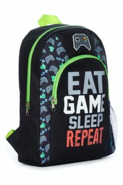 Eat Game Sleep School Bag And Lunch Bag 2 Piece, Kids Boys Gamer Backpack -pajamas shop PYJAMA FACTORY BAGS 082 1