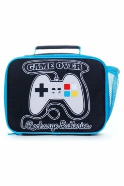Game Over Recharge School Bag And Lunch Bag 2 Piece, Kids Boys Gamer Backpack -pajamas shop PyjamaBagsJUL 216867 1