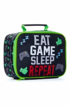 Eat Game Sleep School Bag And Lunch Bag 2 Piece, Kids Boys Gamer Backpack -pajamas shop PyjamaBagsJUL 216875 1