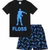 Floss Emote Dance Blue Short Pyjamas -pajamas shop Short Pyjamas Blue 4