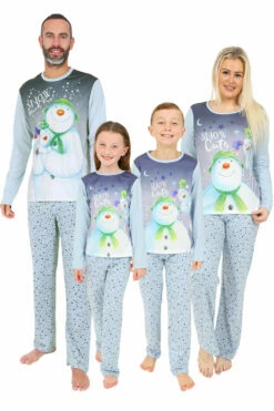 Official The Snowman And The Snowdog Matching Family Christmas Long Pyjamas