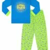 Boys Game Over Restart Green Blue Long Pyjamas -pajamas shop TPF1116 3 SET