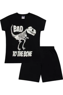 Boys Dinosaur Glow In The Dark Short Pyjamas