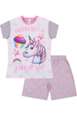 Girls Unicorn Cupcake Short Pyjamas 14-15 Years