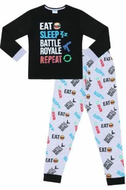 Eat Sleep Battle Royale Repeat Long Pyjamas