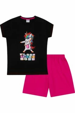 Girls Floss Like A Boss Unicorn Short Pyjamas 15-16 Years