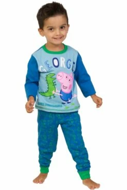 Boys George Pig Dinosaur Long Pyjamas