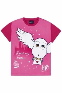 Girls Harry Potter Hedwig I Got My Letter Hogwarts Short Pyjamas -pajamas shop harrypotterred1 2