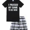 I Paused My Game To Be Here Short Pyjamas -pajamas shop i paused my game to be here short pyjamas