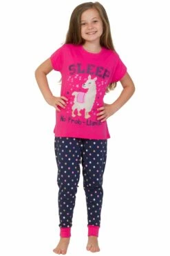 Girls Sleep No Prob-Llama Long Pyjamas