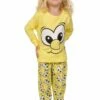 Funny Face Yellow Long Pyjamas -pajamas shop novelty funny face lemon pyjamas