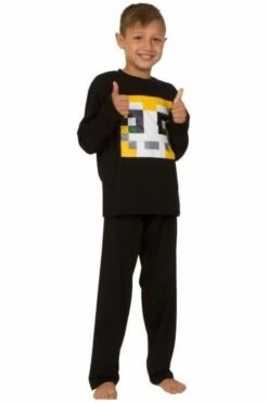 Boys Stampy Cat Pixel Long Pyjamas 7-8 Years