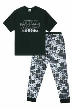 Mens Star Wars Long Pyjamas Set -pajamas shop star wars mens pyjamas