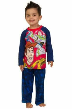 Boys Toy Story Buzz And Woody Red Long Pyjamas