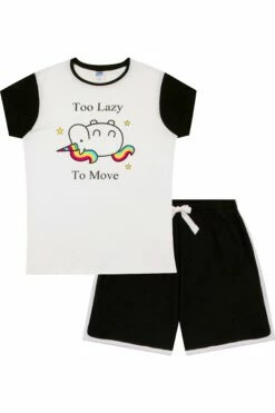 Women's Unicorn Too Lazy To Move Short Pyjamas